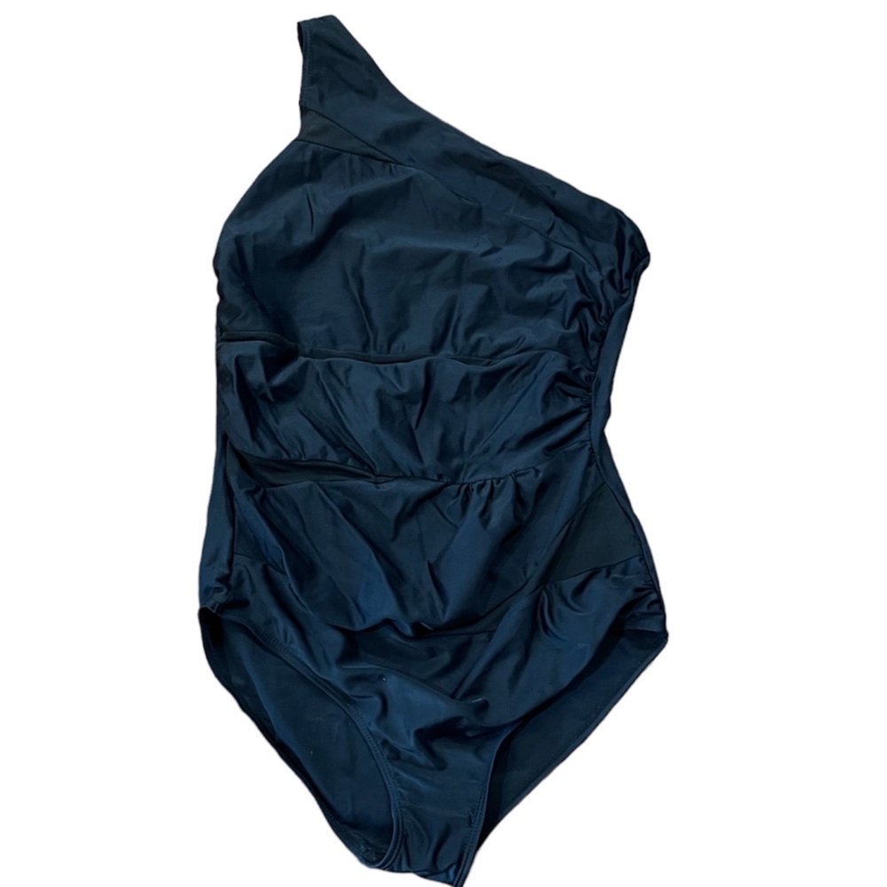 Black one shoulder swimsuit